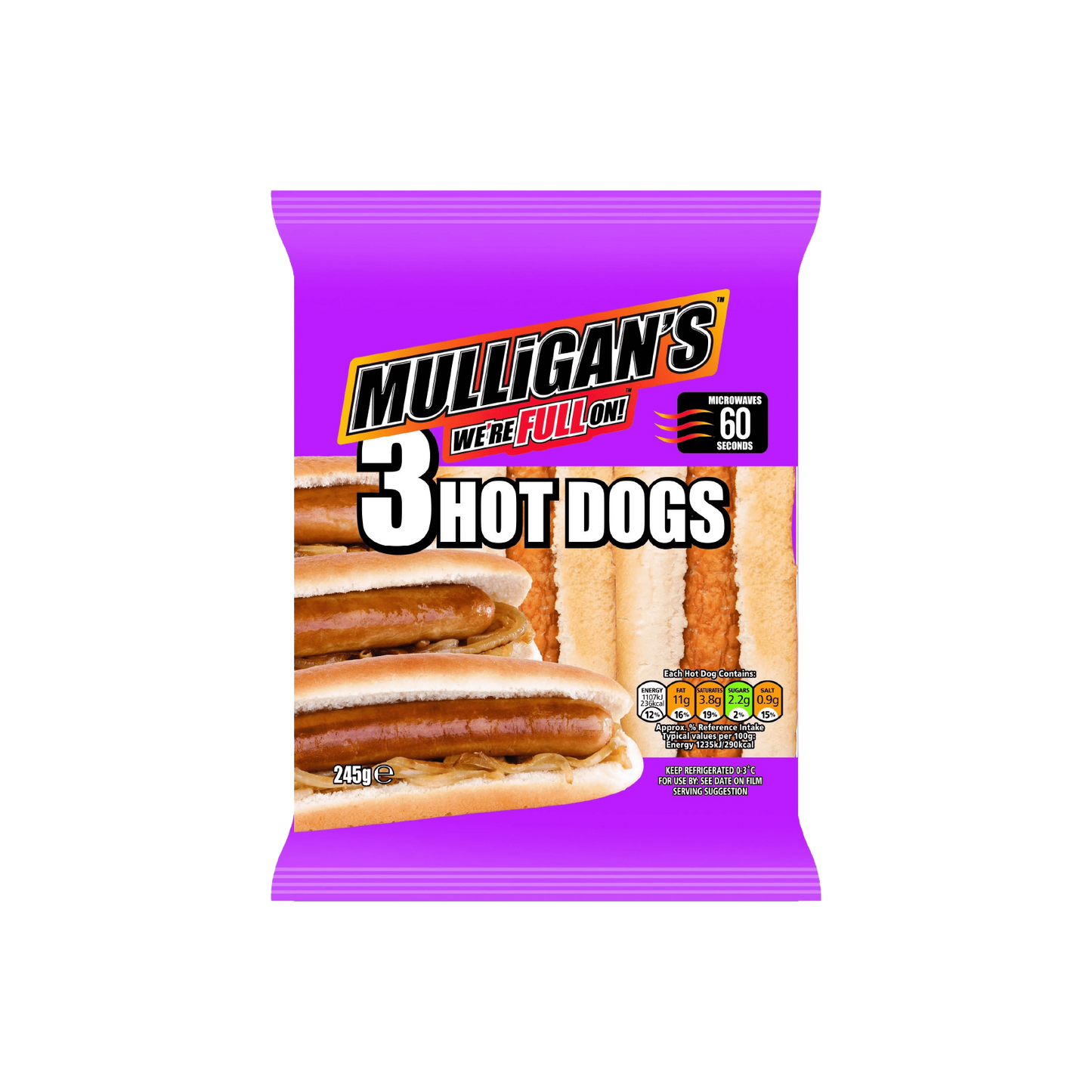Mulligan's Hot Dogs 3PK